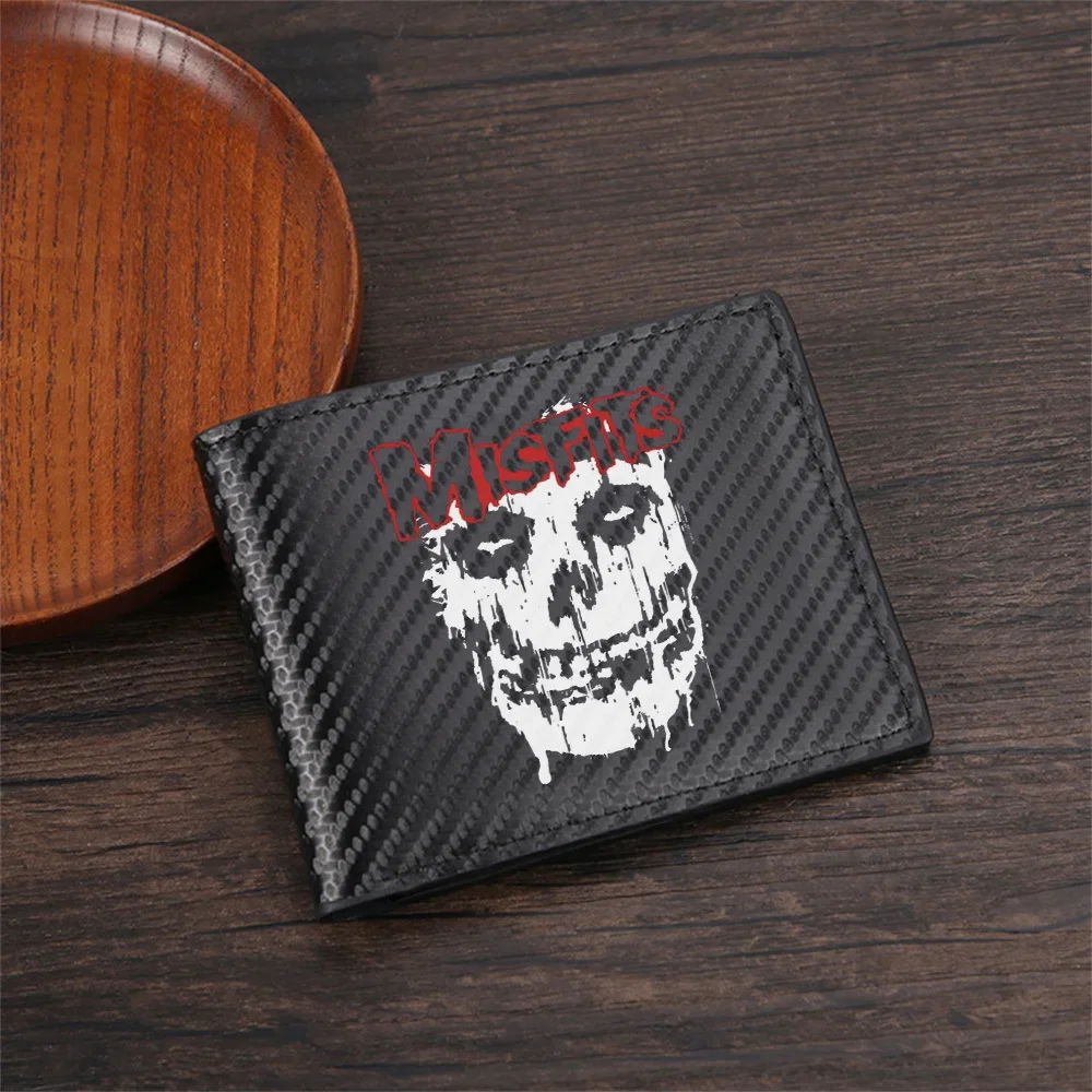 Skull dripping effect logo band Men's Wallets Simple Business Modern Stylish Printing Design Gifts For Father Boyfriend Christma