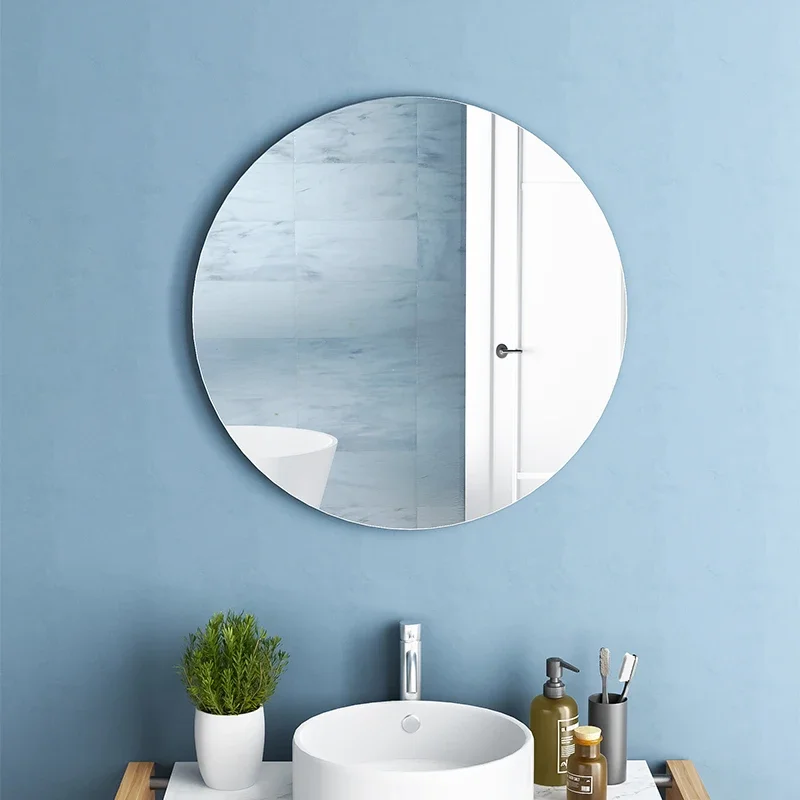 Vanity Shower Bath Mirror Anti Fog Round Shaving Self Haircut Decorative Mirrors Cabinet Wall Mounted Wandspiegel Mirror