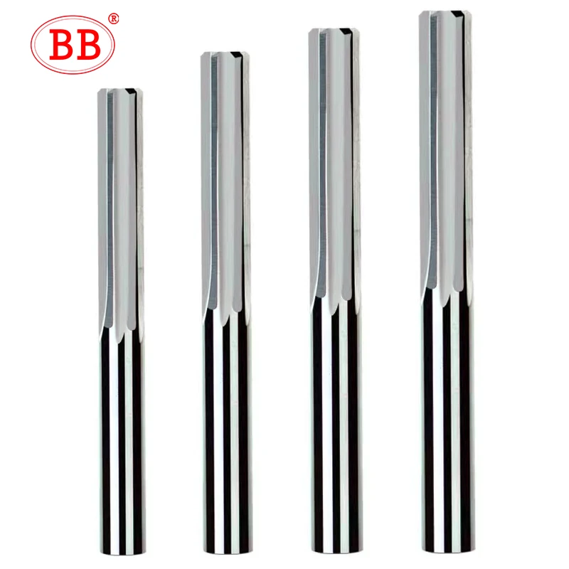 Escariador de máquina de carburo BB, flauta espiral recta sin recubrimiento, tolerancia H7, cortador de Metal, herramienta de agujero interior CNC