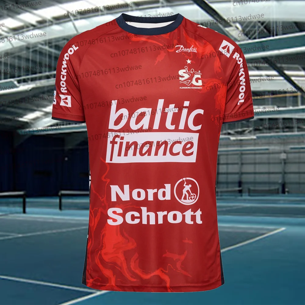 تي شيرت للرجال ألمانيا SG Flensburg-Handewitt قميص كرة اليد الشباب طفل ملابس رياضية التدريب موحدة تنفس كرة اليد جيرسي