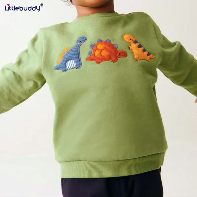 

2025Children's Autumn Long Sleeve Boys Cartoon Round Neck Sweatshirt New Casual Cotton Terry Children's Clothing Tops Wholesale