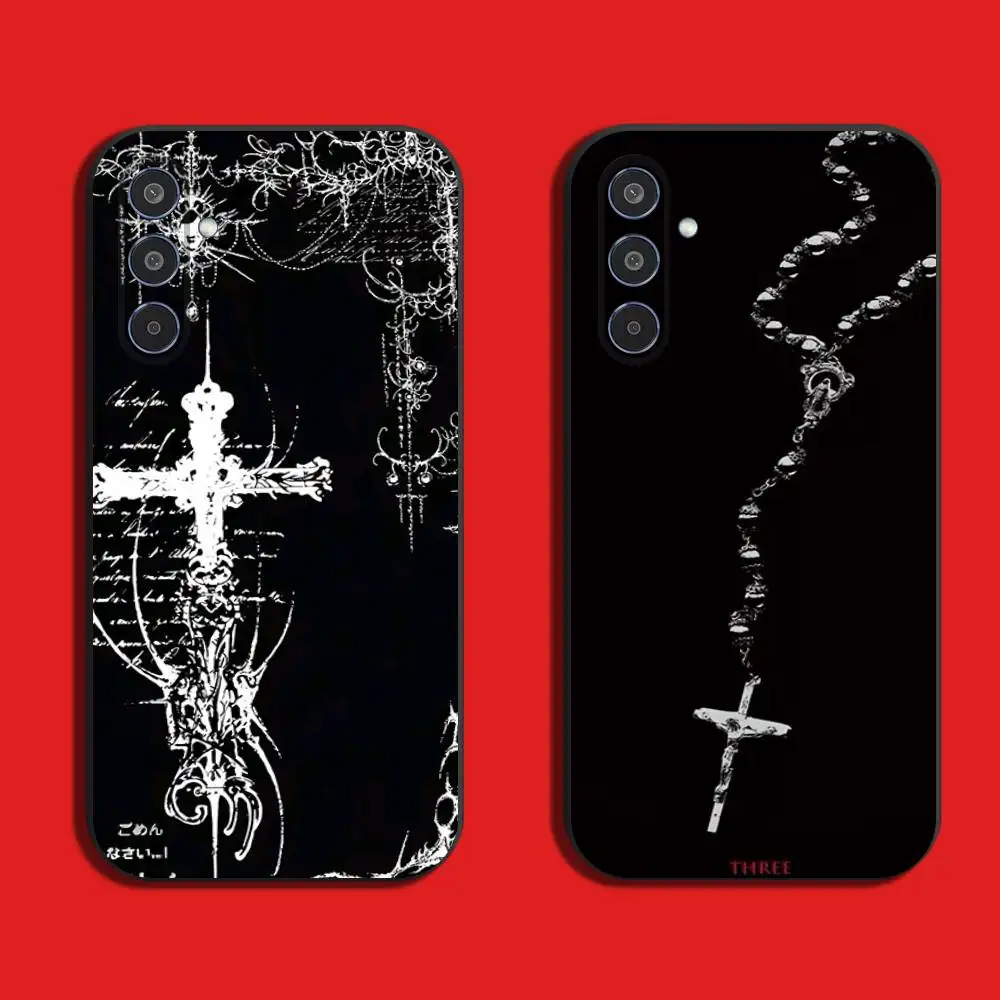 cross Ultra Thin  Soft Silicone Case For Samsung Galaxy  A22 A21 FE Plus Ultra  A70  A71 A73 A72 Black Back Cover