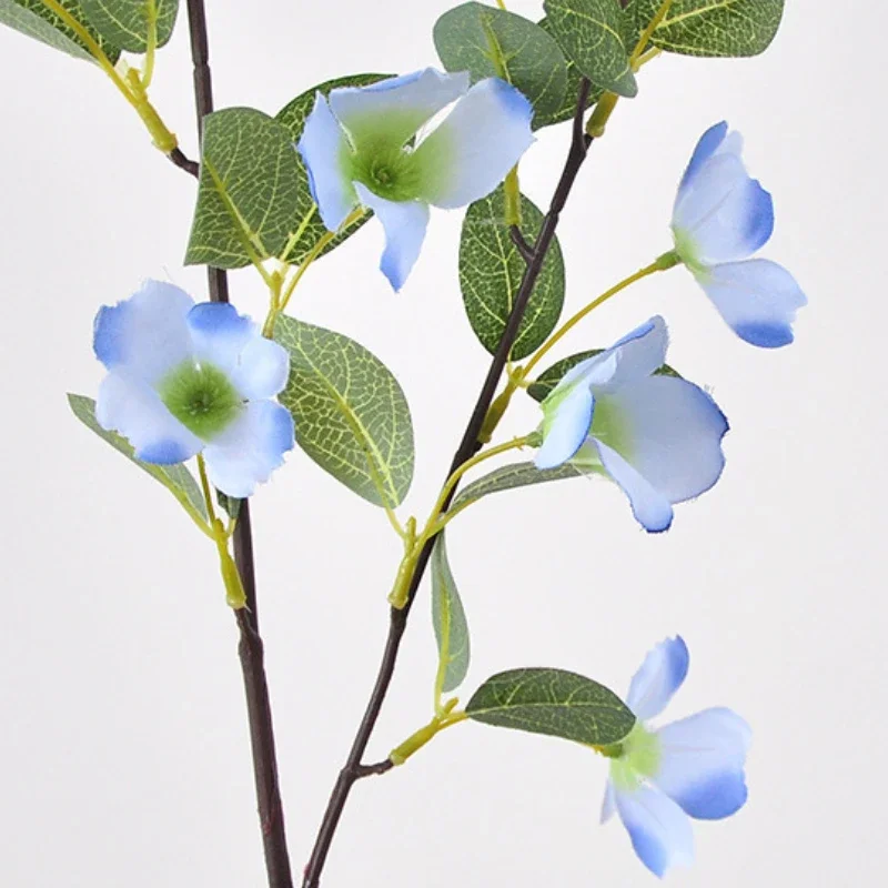 104CM Artificial Rosewood Flower Home Living Room Decoration Blue Long Branch Silk Flower Wedding Decoration Flower Material