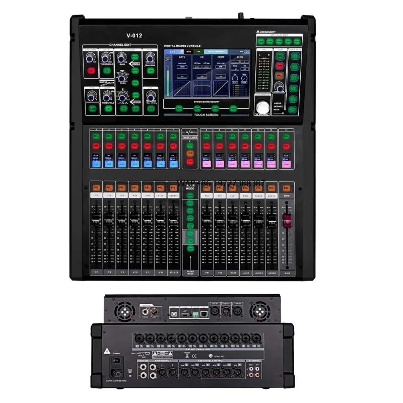 

Professional Digital Mixer Audio Professional 12-Channel Mixing Console for DJ Stage Performance Sound Mixer