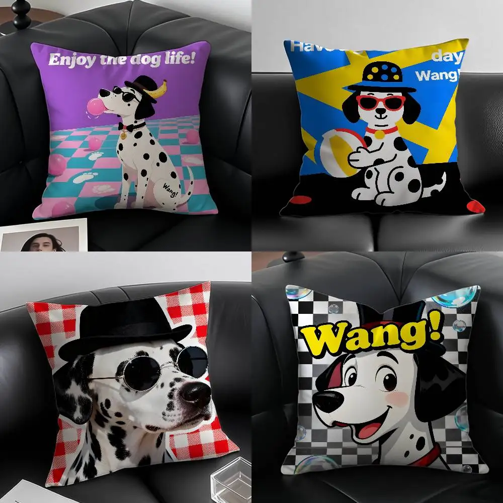 

Dalmatian Illustration Art Pillow Case Custom Printed Brushed Fleece Pillow, Baby Skin-Touch, Eco-Friendly Dye-Sublimation Cushi