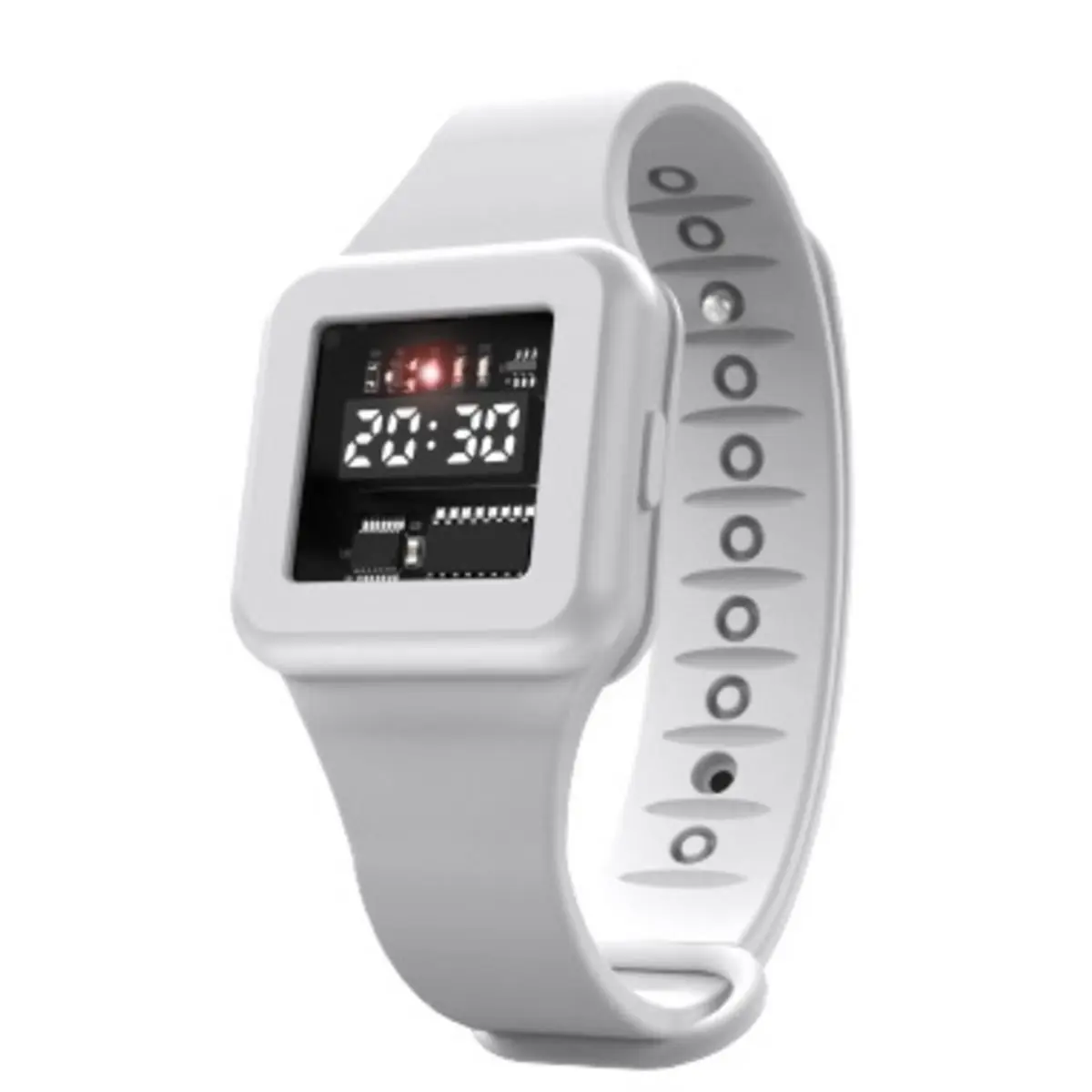 Happy New-  Winter Anti Static Bracelets Watch Wrist Strap Static Buckle Static Eliminator Wristband Built-in Dual Chip White