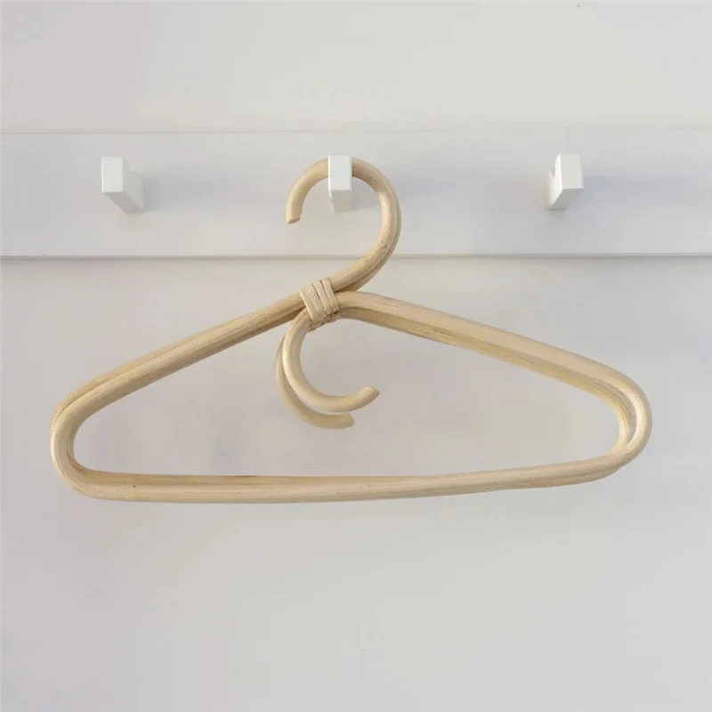 

【Flash Sale】Rattan Adult Double Hook Hanger Retro European And American Rattan Hanger Handmade Rattan Hanger