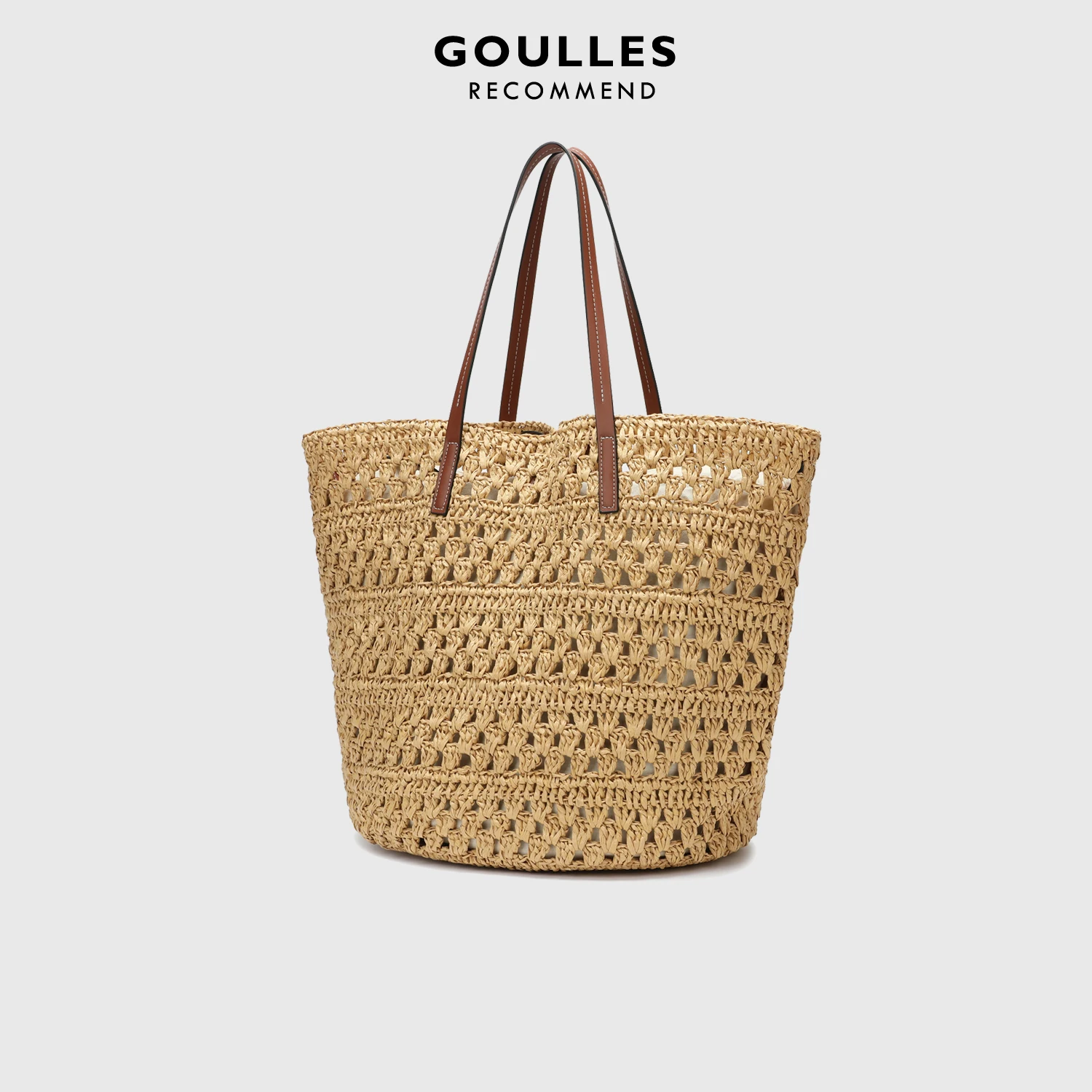 

Fashion Grass Knitting Tote Handbags, Raffia Straw Woven Shoulder Bags for Ladies, Holidays Beach Trendy Versatile Shopping Bags