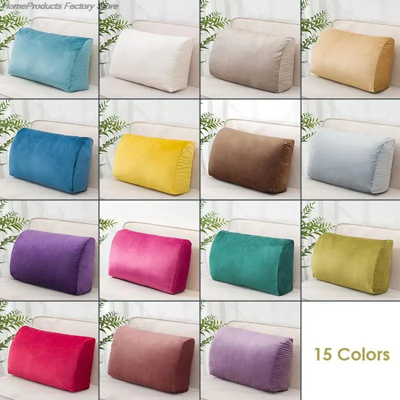 Velvet Sofa Back Cushion Cover Bed Headboard Soft Pillow Case Home Lazy Bedside Backrest Cushion Cover Without Fillings