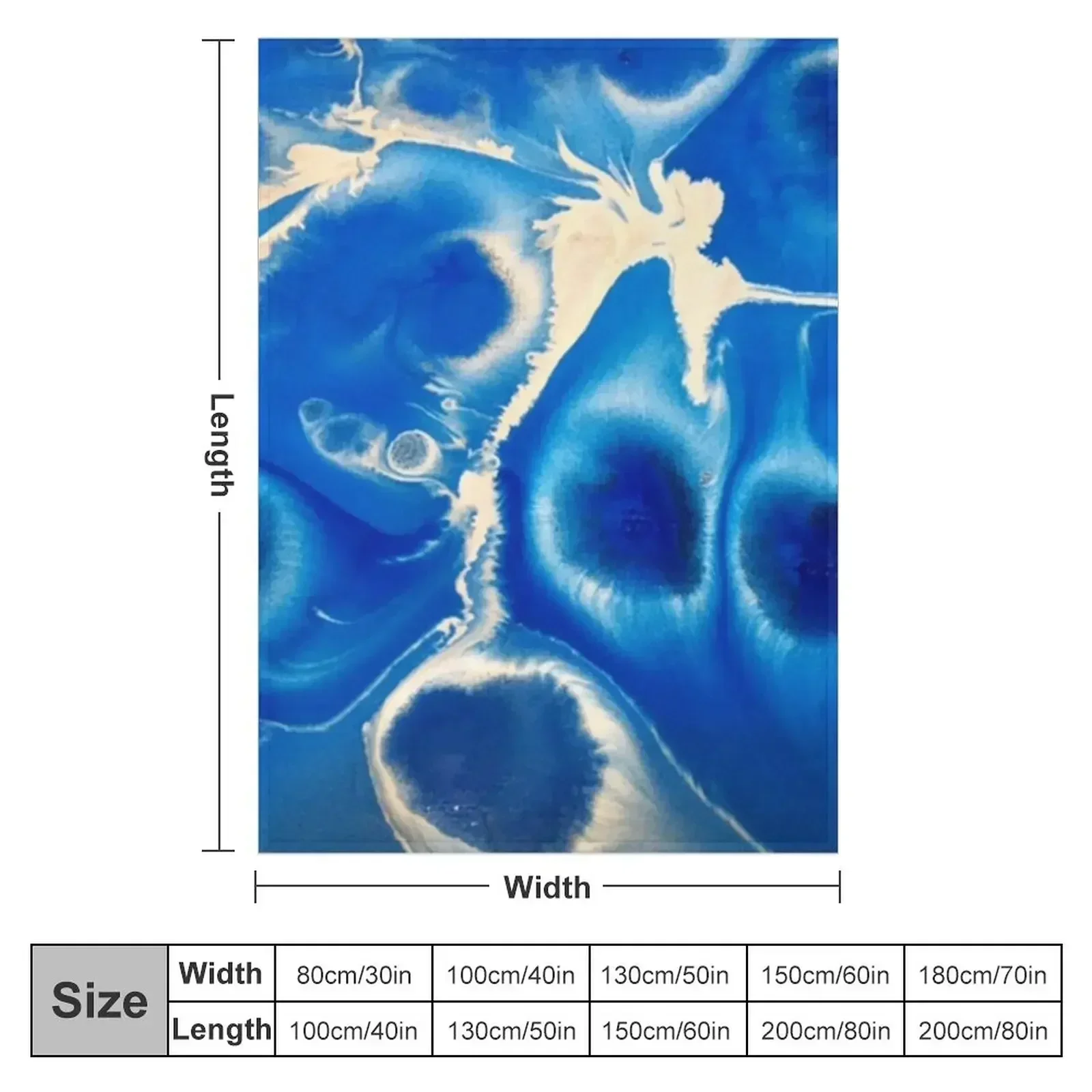 Blue Cells Throw Blanket Softest Thermal Blankets