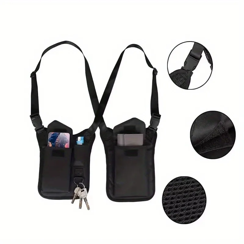 outdoor sports running invisible backpack tactical junkie bag personal theft mobile phone wallet