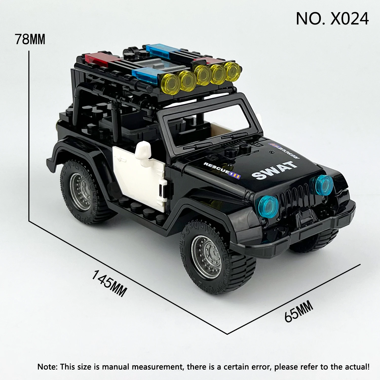 Hot SWAT Military Armoured Off-Road Vehicle Humvee Jeep Army Car Police Building Blocks City Bricks WW2 Model Toys Kids Kit Gift