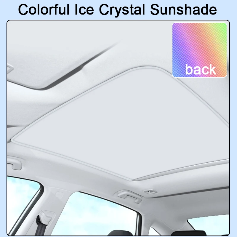 

Fit For XPENG P5 2022 2023 2024 Colorful Ice Crystal Car Roof Sunshade Skylight Blind Shading Windshield Sunroof Cover Accessory