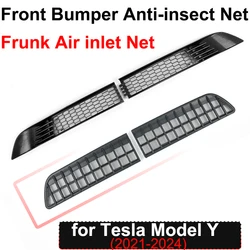 Für Tesla Model Y2024 Frontstoßstange Unterer Renngrill Anti-Insektennetz Mittelnetz Frunk Air Inlet Mesh Grille Abdeckung Zubehör