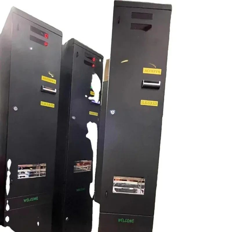 

Bill and coin to coin token exchange/exchange machines for washing machines, massage chairs, vending machines