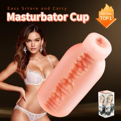 Chatte de poche Stroker texturée réaliste à bout fermé pour homme, jouets sexuels pour adulte, mastyellar ator Cup, plaisir sexuel masculin