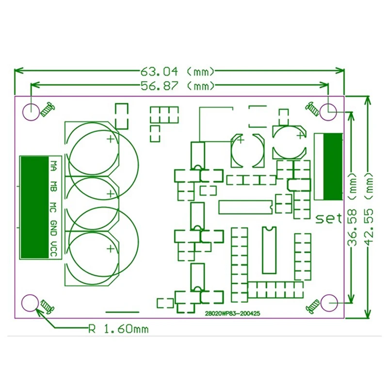 Placa de driver de motor sem escova 500W15A DC12-36V Controle de velocidade para frente e para trás Controlador de alta potência 15A