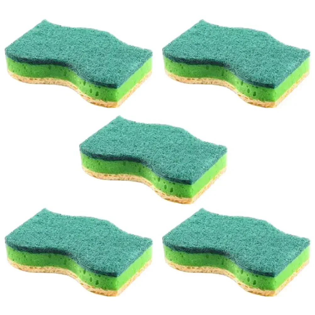 1/2/6Pcs Dish Sponge Premium Material Double-Sided Kitchen Cleaning Scrub Pads Multi-Purpose for Dishes Pans Sink Stove Bathroom