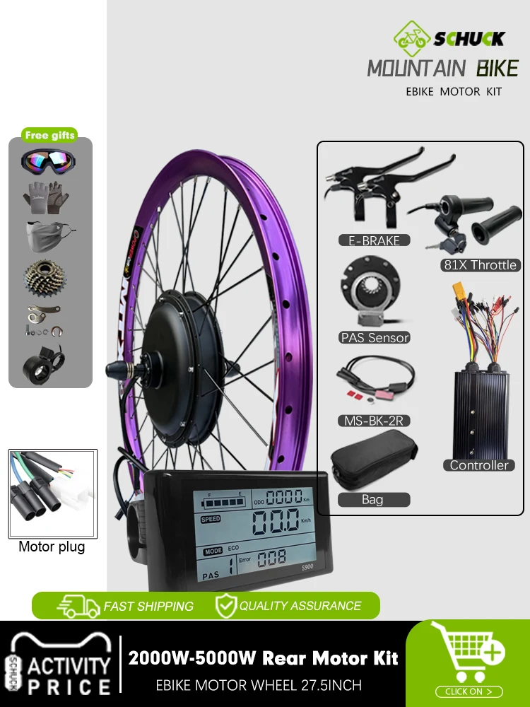AliExpress schuck MTX Electric Bicycle Conversion Kit 60V72V 2000-5000W Brushless Gearless Rear Rotate Hub Motor Wheel For Electric Bike Motor Kit