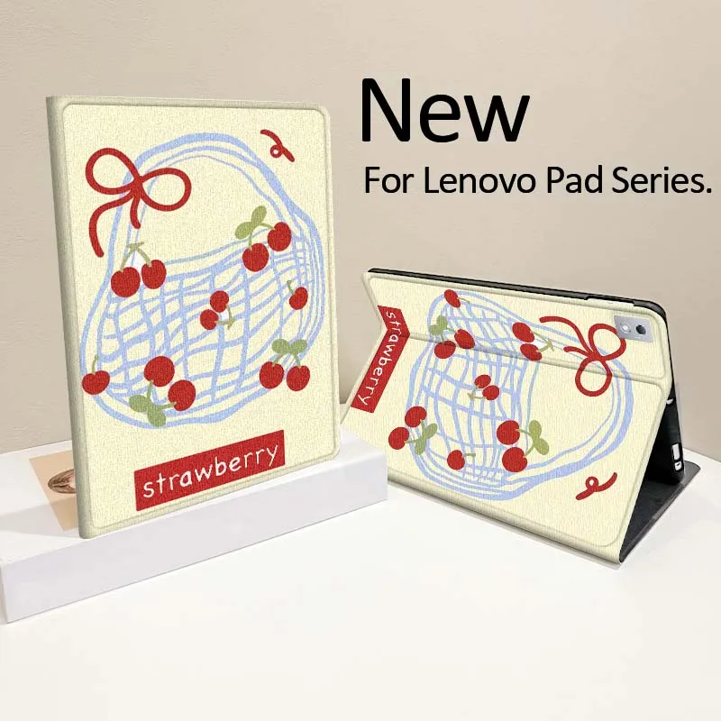 

Fruit Mesh Bag Pattern For Lenovo Pad Tab Legion Xiaoxin Y900 Y700 K10 M10 P11 3rd Pro GT Plus Gen Cover Tablet Case