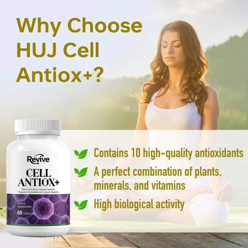 Antioxidant Supplements Contain Grape Seed Extract, Pomegranate Extract, Resveratrol, Vitamin C, and E-60 Capsules