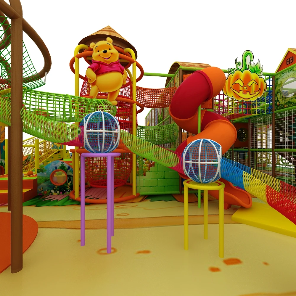 مغامرة رياضية تجارية كبيرة، معدات ملاهي للتسلق، ملعب دورة النينجا، حديقة أطفال داخلية #6