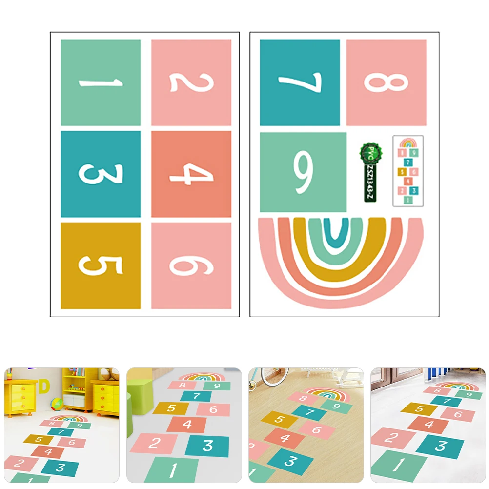 Decorações Jogo Piso Adesivos Decalque para Crianças Casa Dos Desenhos Animados Criança Colorida