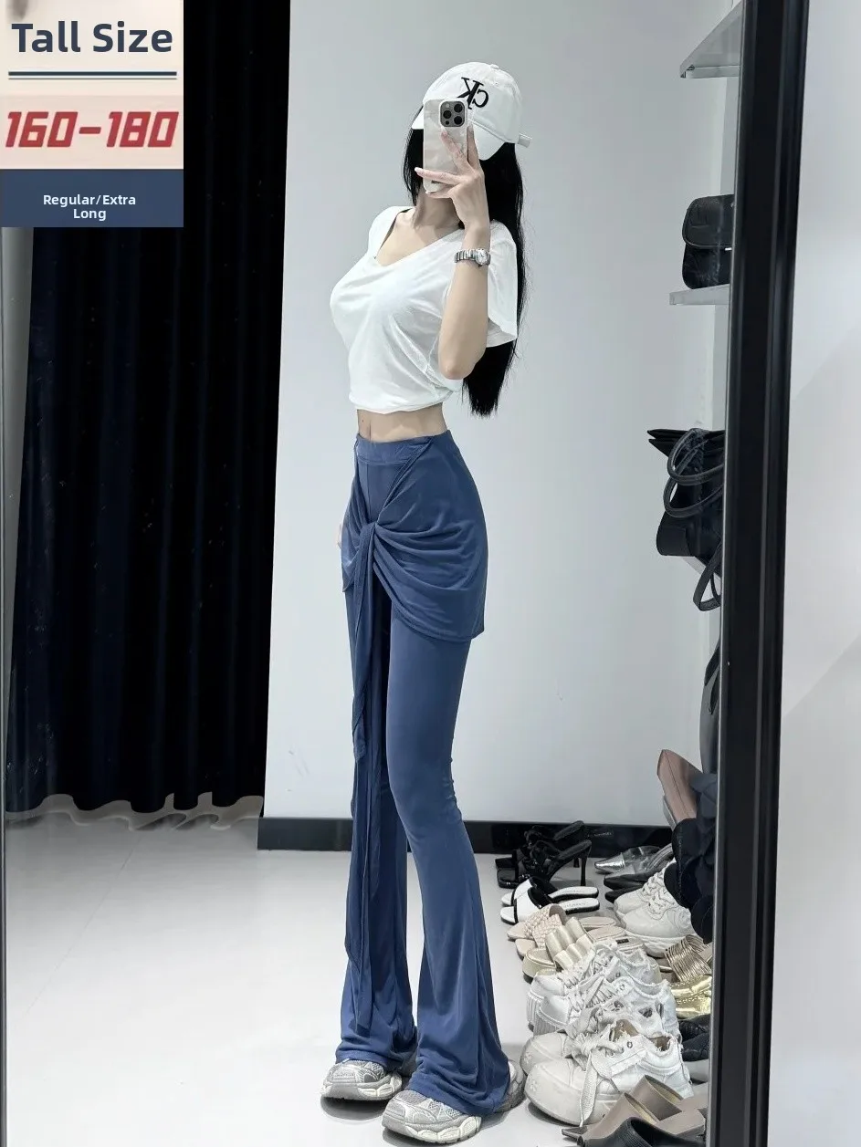 

Extended High Waist Cloud Pants Women's Summer Thin Tailored Long Trousers Commute Sle Korean Version Simple Design
