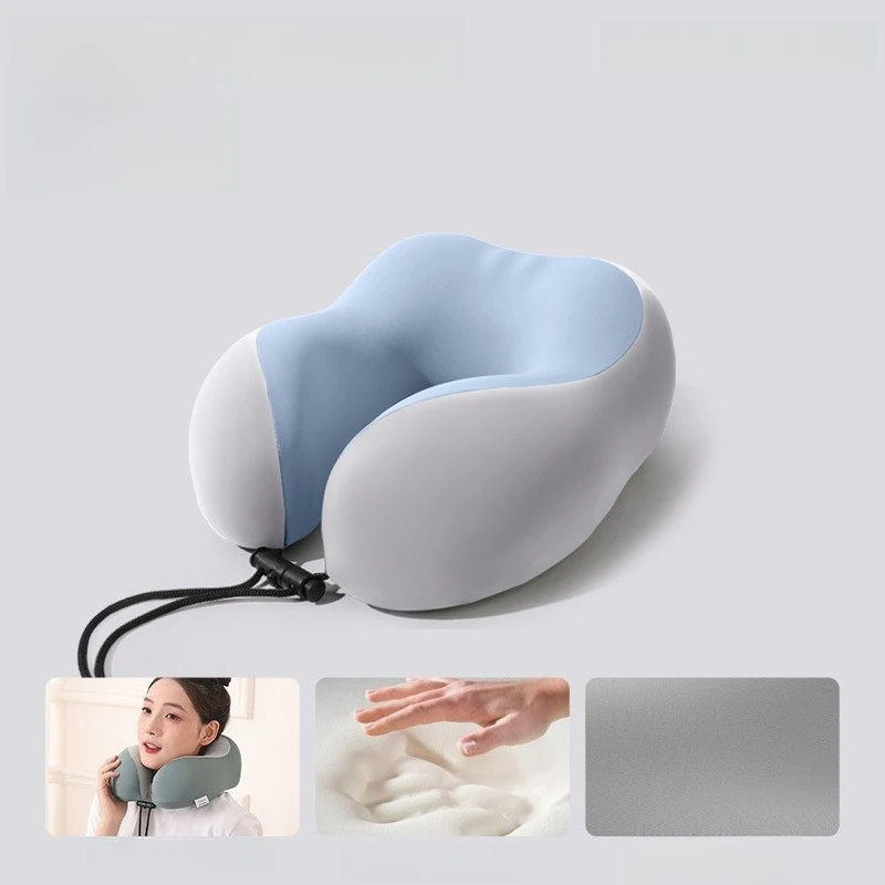 1 قطعة رغوة الذاكرة على شكل حرف U وسادة السفر في الهواء الطلق الترفيه الرقبة وسادة مريحة النوم المعونة وسادة عنق الرحم مع صندوق تخزين #5