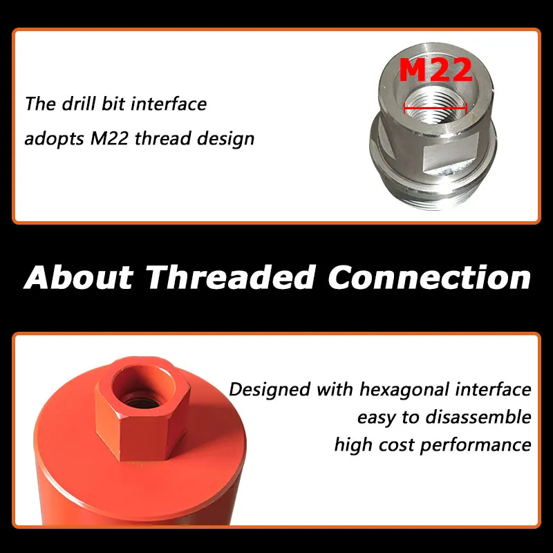 철근 콘크리트용 다이아몬드 코어 드릴 비트 25-200mm 우물 드릴링 및 센터 드릴 비트 작업용 용접 공정