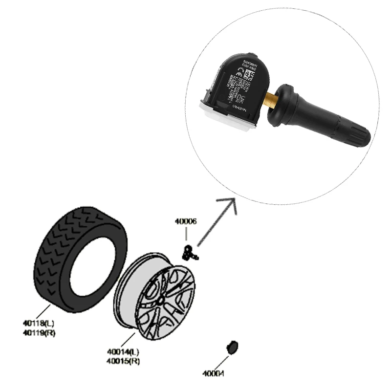 Suitable for ZEEKR X original factory accessory specific built-in tire pressure sensor