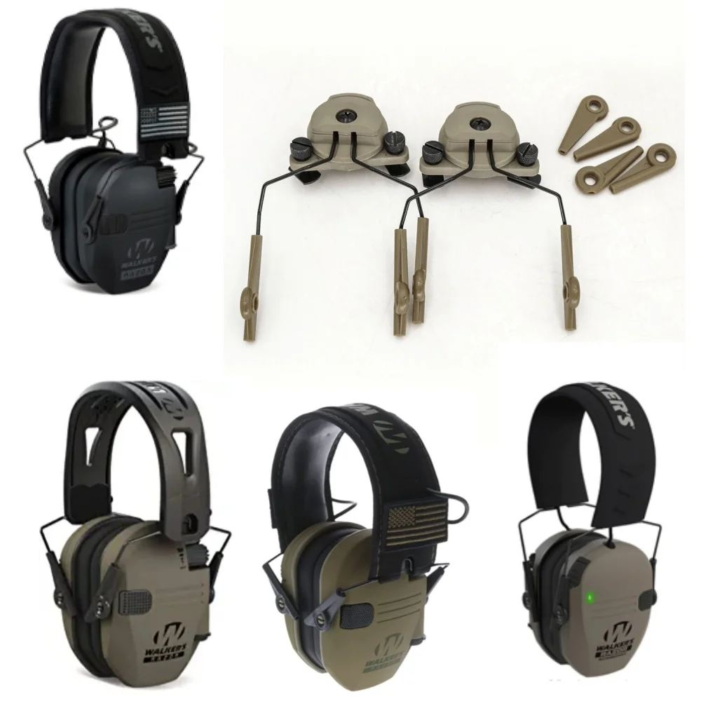 Tactical Headset Helmet Wendy's Rail1.0 2.0 3.0 Rail Adapter for Walker's Razor Headphones Tactical Hunting Airsoft Shooting