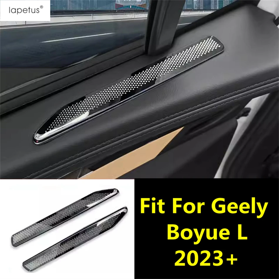

Car Inner Door Air AC Conditioning Outlet Vents Decoration Panel Strip Cover Trim Black Accessories For Geely Boyue L 2023 2024