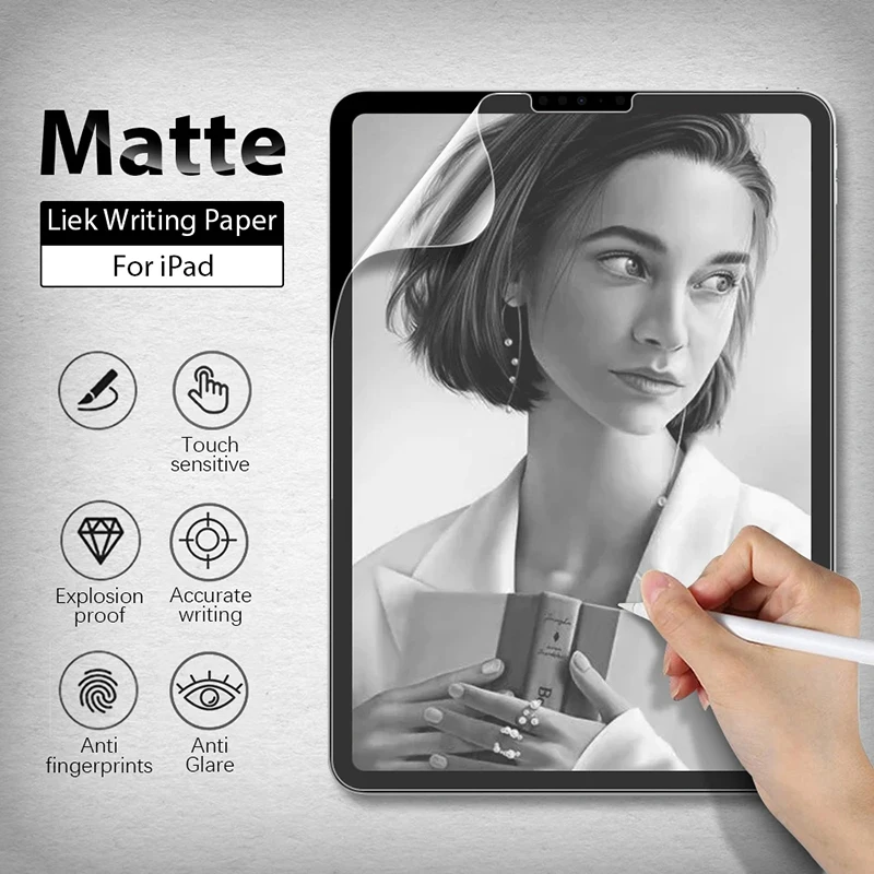 Like Paper Film For Ipad 10th Generation Mini 6 Screen Protector Pro 11 2022 Air 5 4 10.9 9th 8th 7th 10.2 Matte Protective Film