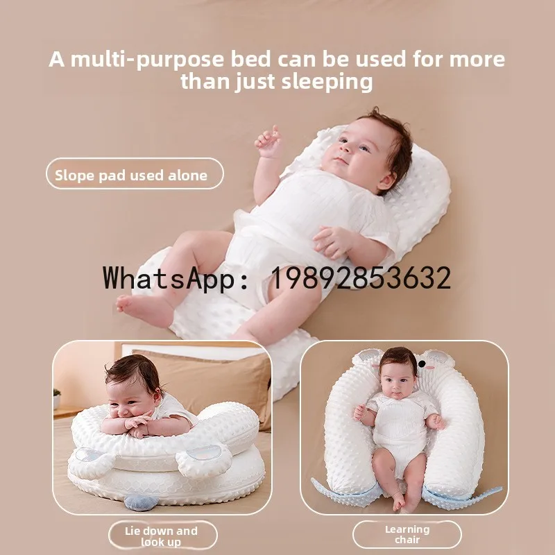 مجموعة سرير نوم بيونيك لحديثي الولادة، سرير أطفال متحرك، سرير محمول مضاد للضغط #2