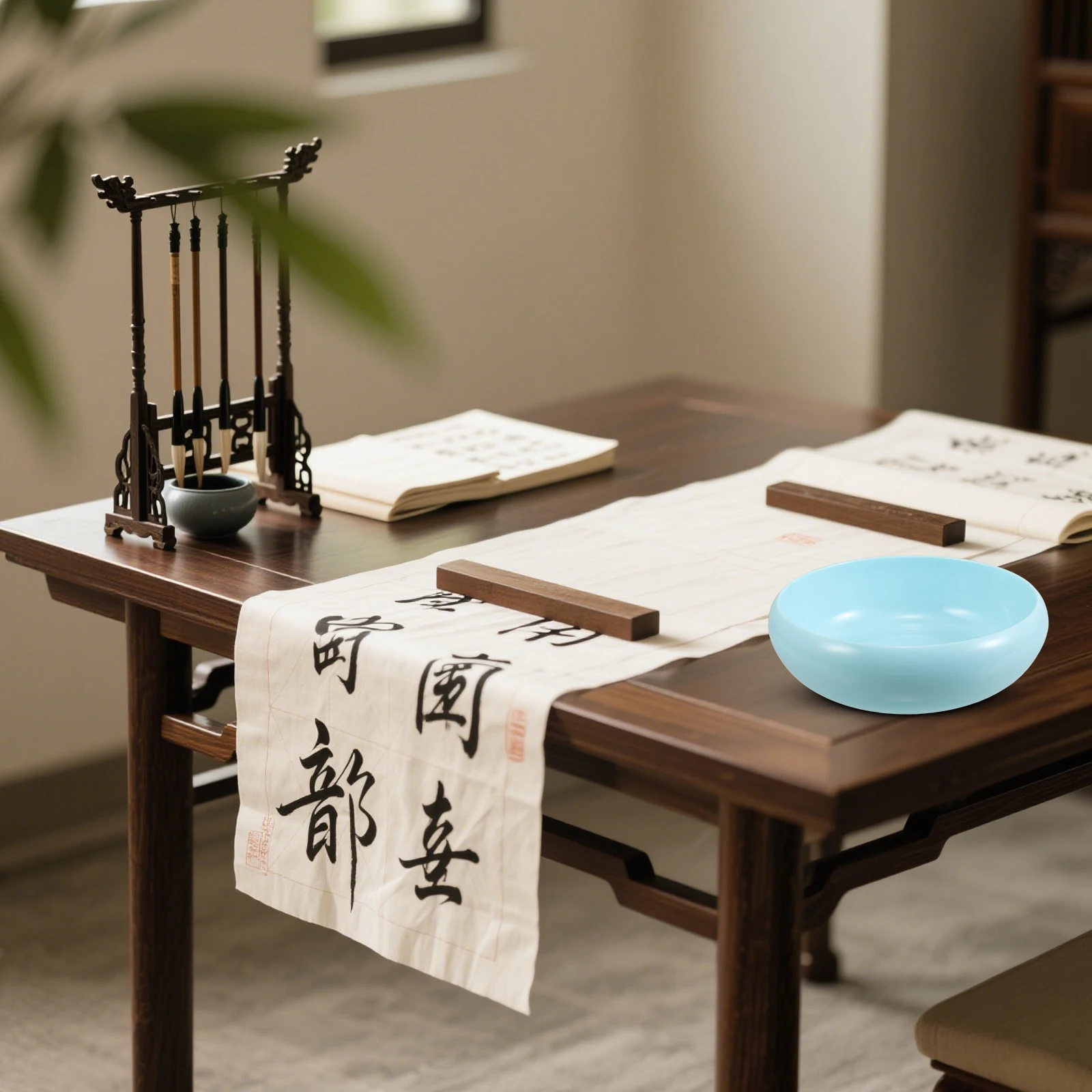 

Calligraphy Ink Painting Water Plate Imitation Ceramic Brush Washer for Detergent Cleaner Cleaning Dish Plastic Bowl