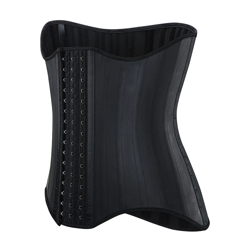 25 Steel Boned Latex Corset Women Underbust Korset Waist Trainer Girdle Slimming Shaper Belt