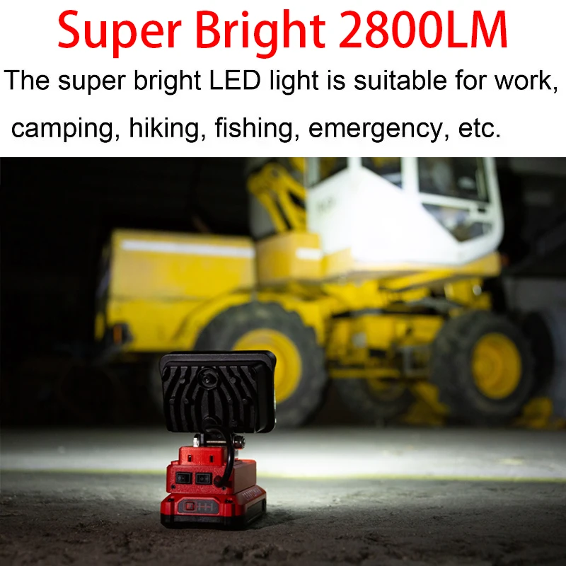 Portable Work Light for Craftsman V20 Li-ion Battery with USB Fast Charging Cordless LED Work Home Camping Outdoor Travel Light