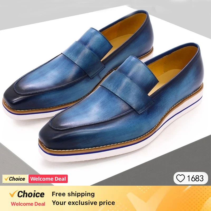 

Luxury Brand Design Men's Sneakers Real Leather and Cloth Patchwork Lace Up Brown Brogue Oxford Casual Dress Shoes for Men