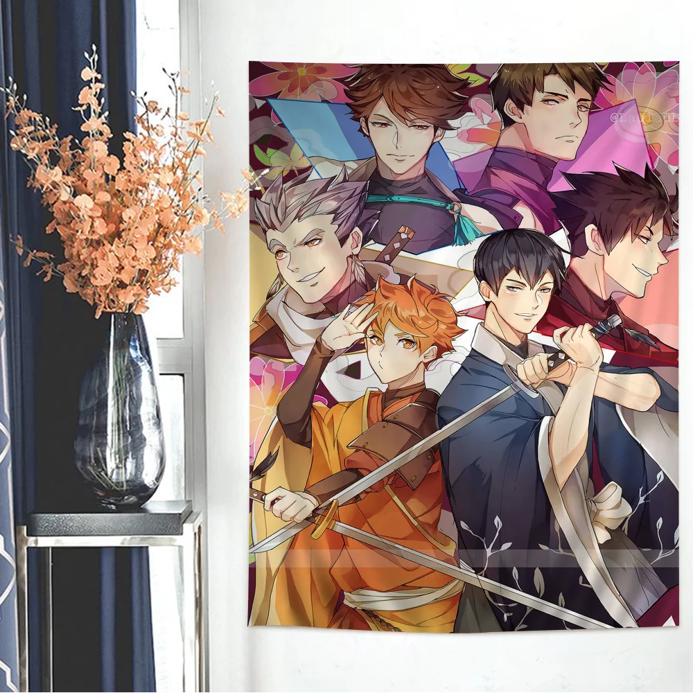 

Haikyuu Printed Large Wall Tapestry Hanging Tarot Hippie Wall Rugs Dorm Cheap Hippie Wall Hanging