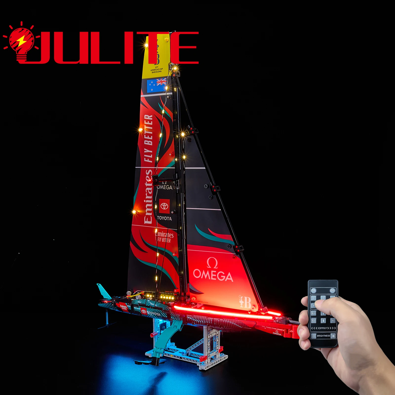 LED Light Kit For Emirates Team New Zealand AC75 Yacht #42174 DIY Toys Set Not Included Building Blocks