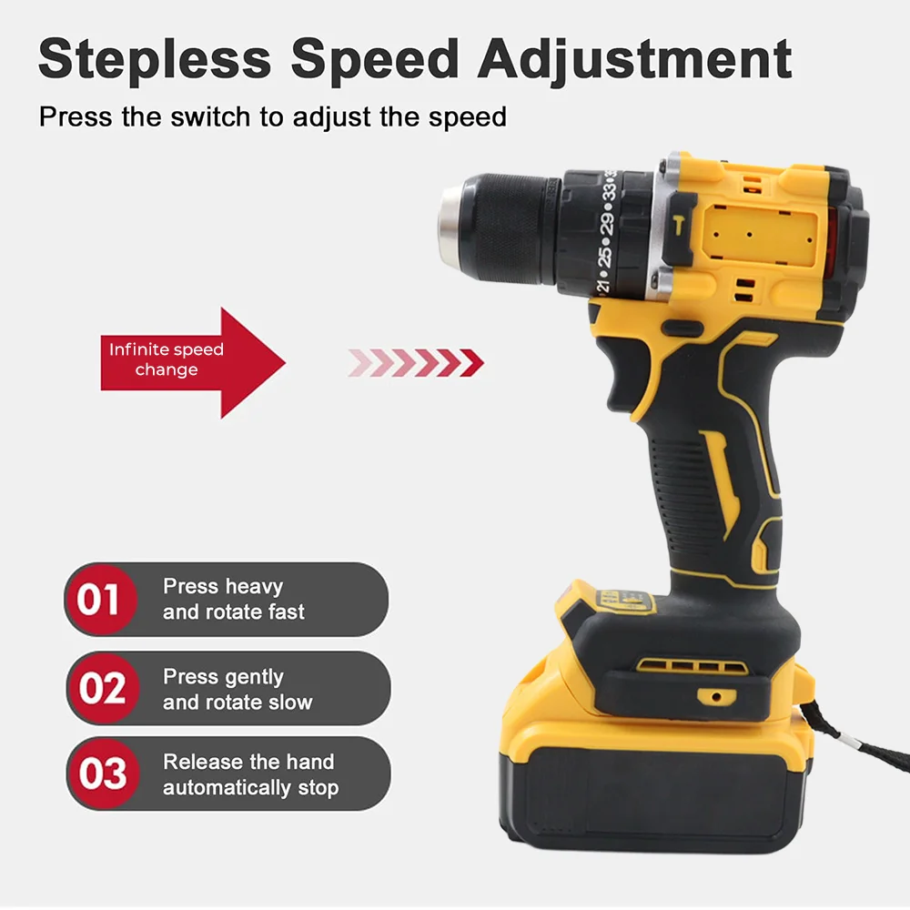 สว่านกระแทกไร้สาย DEWALT 18V-21V แบบไร้แปรงถ่าน เครื่องมือไฟฟ้าอเนกประสงค์