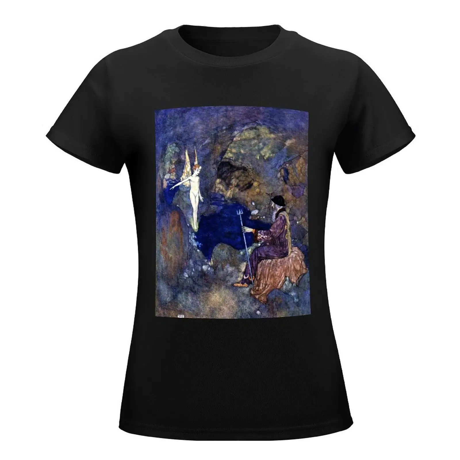 Ariel and Prospero - The Tempest - Edmund Dulac T-Shirt lady clothes tees Women tops