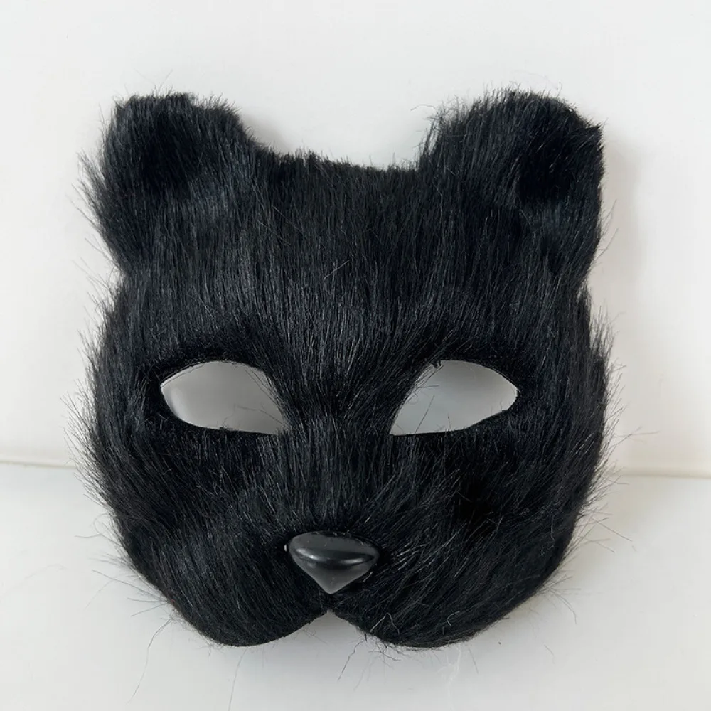 Fashion Animal Paw Mittens Plush Half Finger Cosplay Prop Soft Warm Decorative Gloves For Festival Party Carnival Costume