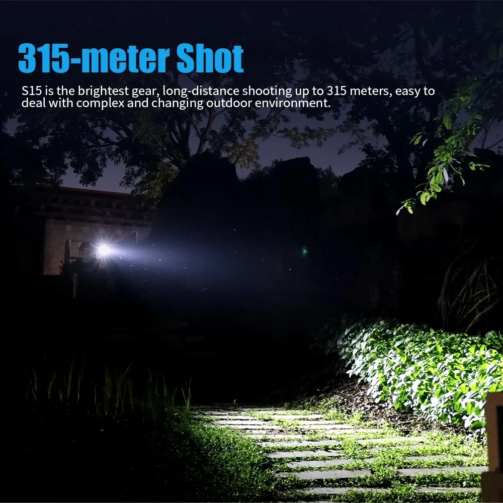 Skyray ST15 Tactical Flashlight Rechargeable High-Power LED Flashlight 2500 Lumens LED Work Light For Camping and Hunting