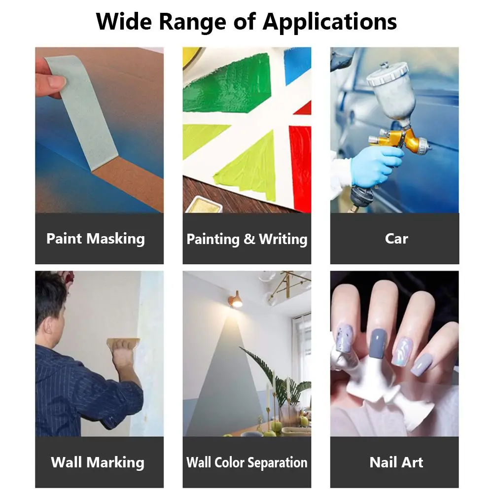 15M Binnen Buiten Zelfklevende Muurkunst Latex Verfscheiding Afplakband Zwakke Viskeuze Washi Tape