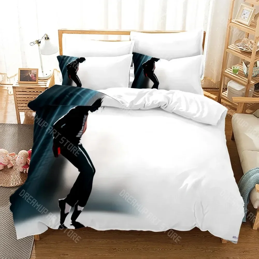 3D Printed Michael Jackson Bedding Set Duvet Cover Bedroom Comforter Single Twin King _Size Quilt Cover Home Textile 2_3PCS