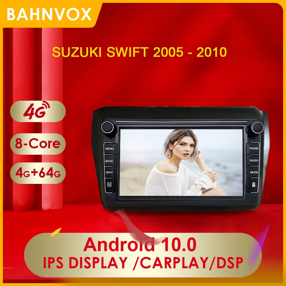 

2 Din Android 10,0 автомобильный радиоприемник, мультимедийный плеер для SUZUKI SWIFT 2005 - 2010 Carplay DSP 4G IPS, Автомобильная GPS-навигация