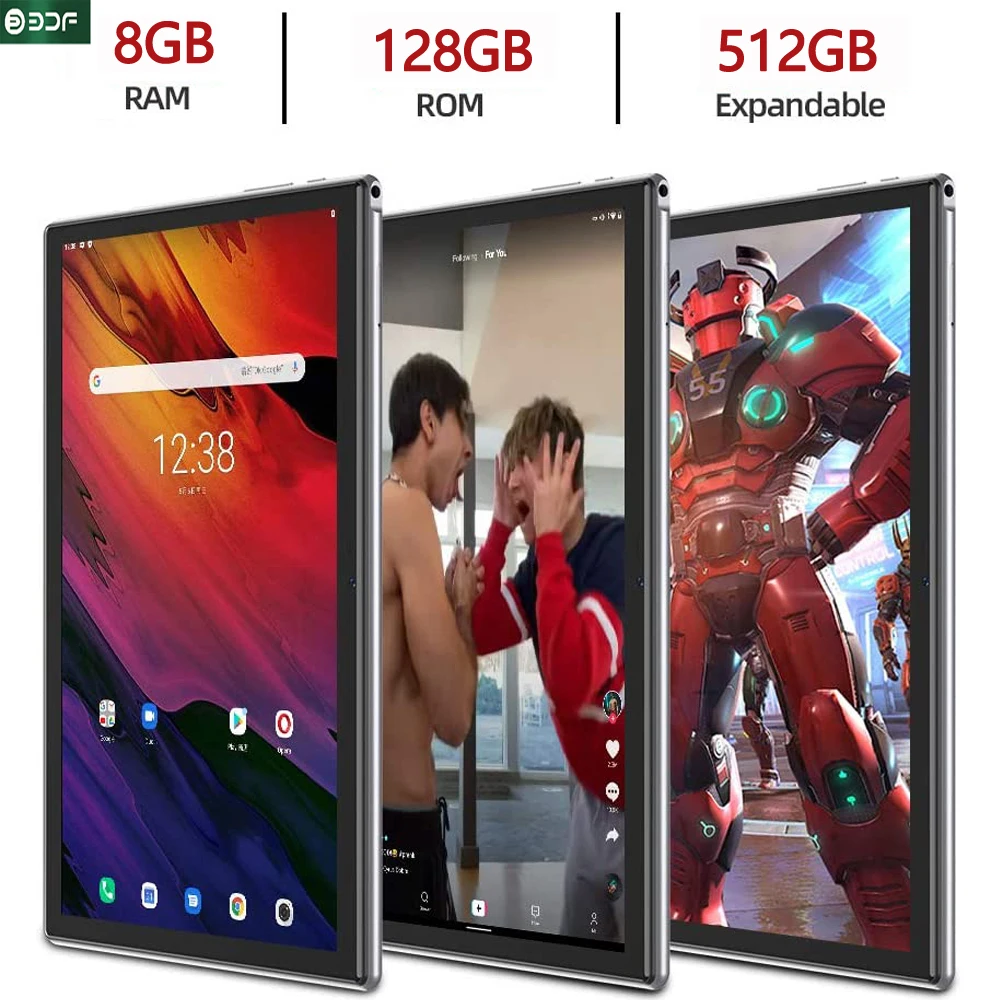 Android12 Tablet Pc Octa Core, baru 10.1 inci RAM 8GB ROM 128GB jaringan 4G LTE ponsel 1280x800 Tablet Bluetooth Wi-Fi Tablet PC