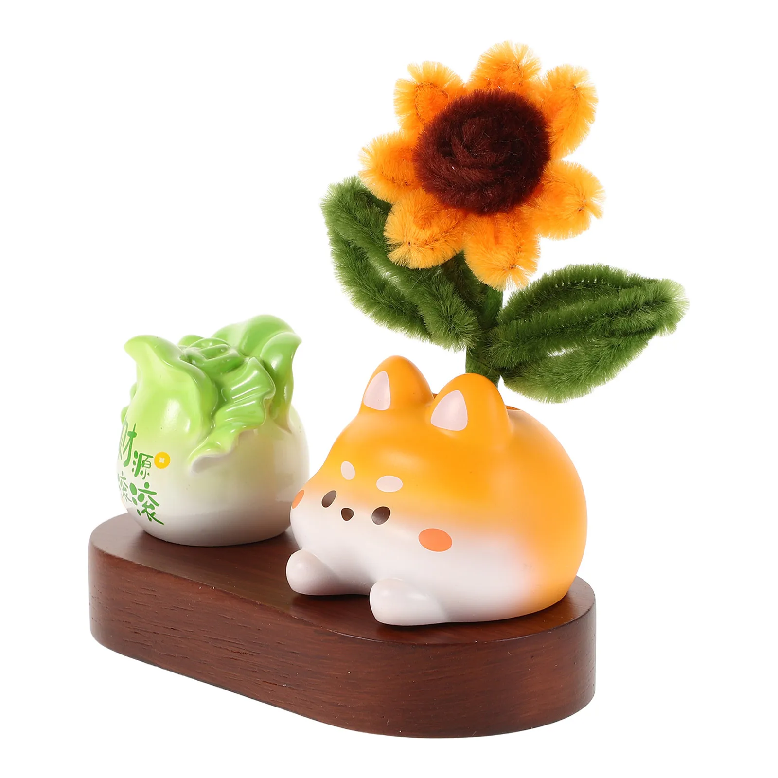 

Car Creative Ornaments Automotive Decoration Statue Resin Artificial Flower Animal Dashboard Home Office Gifts